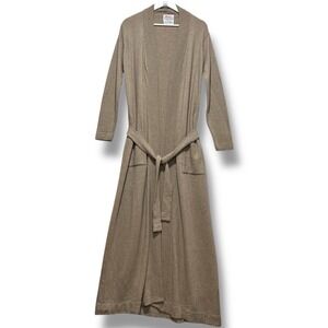 VTG  Orvis Jacques de Loux Cashmere Cardigan Robe with Tie Belt Size L USA Made